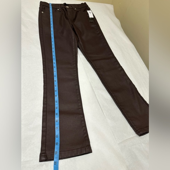 NWT; BANANA REPUBLIC COATED HIGH RISE SLIM PANTS🦋 - Picture 3 of 11